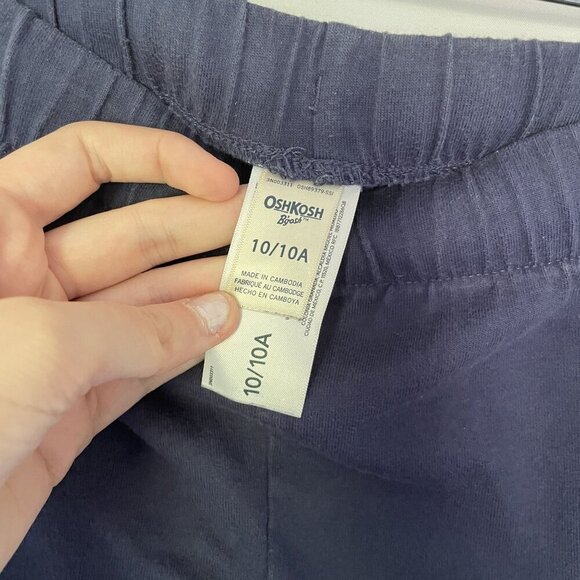 OshKosh Bgosh Girls Athletic Shorts Size 10/10A Navy/Beige Trim Cotton/Poly Blen - Picture 3 of 6